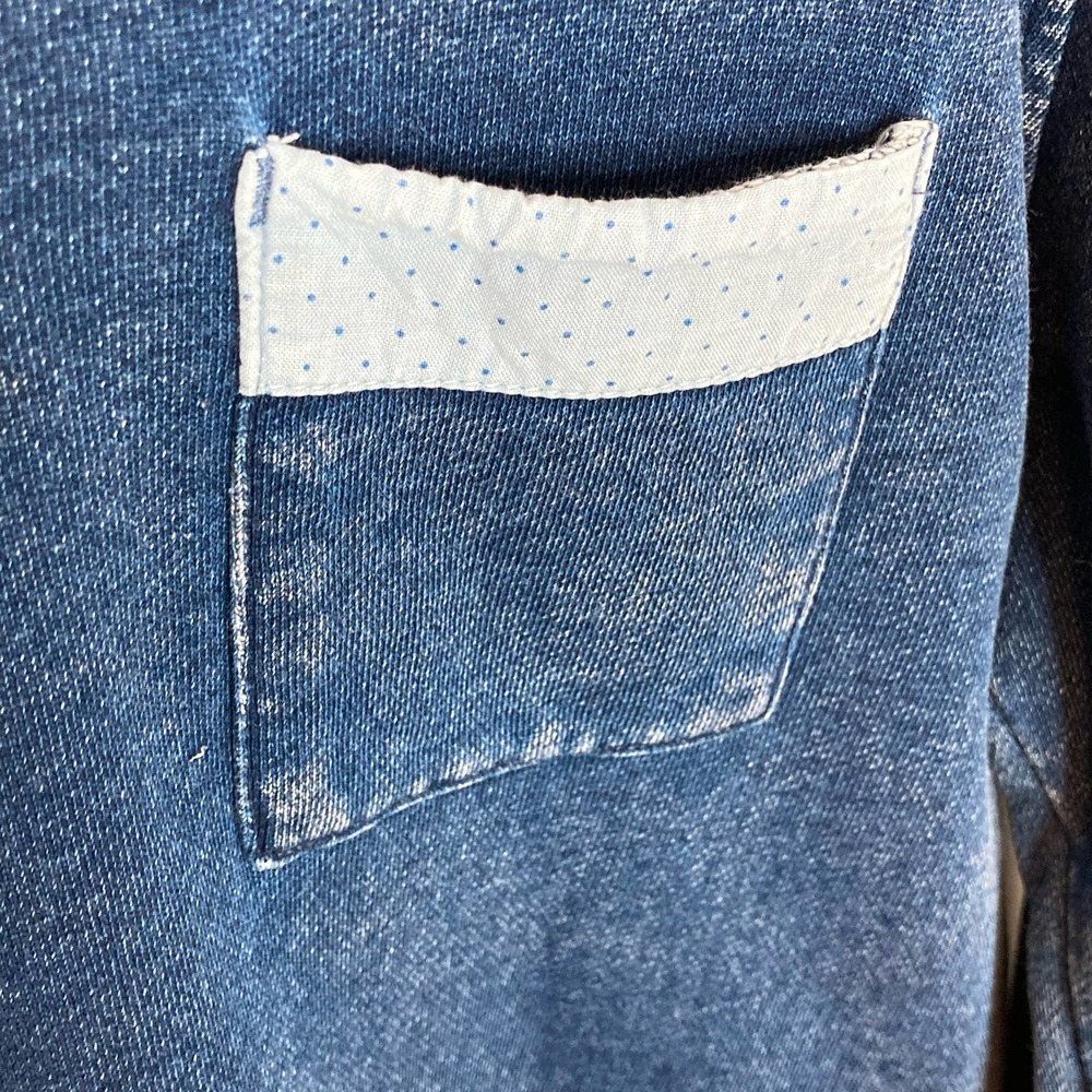 Orvis Blue Cotton Distressed Pullover Sweatshirt Size Large - Picture 5 of 7